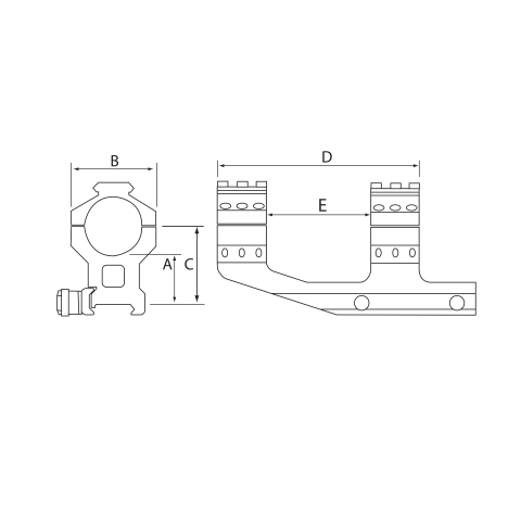 AR P.E.P.R. scope mount illustration