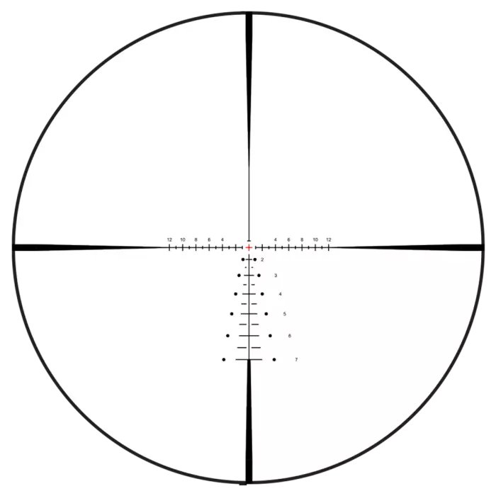 6.5 Creedmoor Illuminated reticle illustration diagram