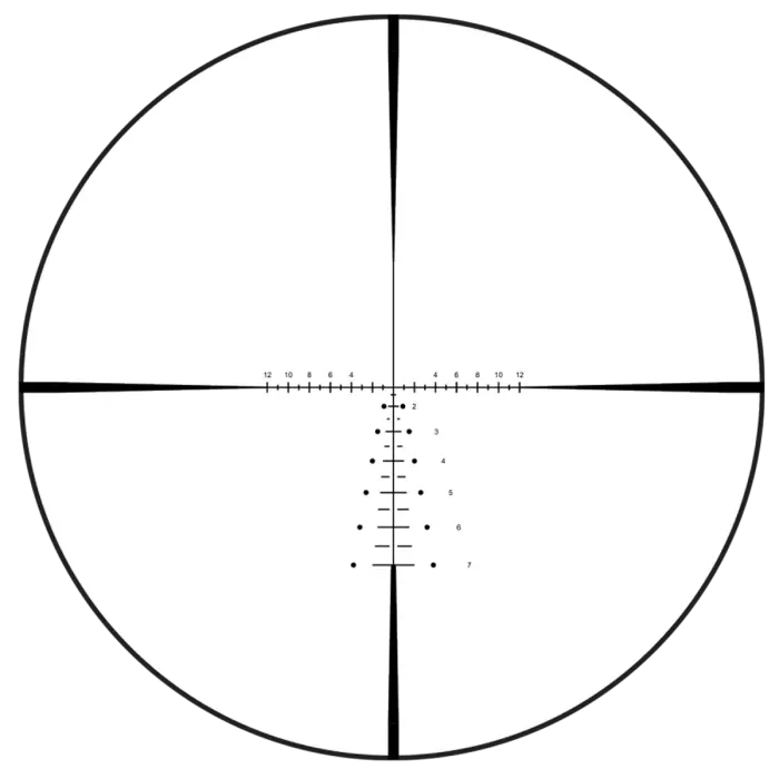 6.5 Creedmoor non-illuminated reticle illustration diagram