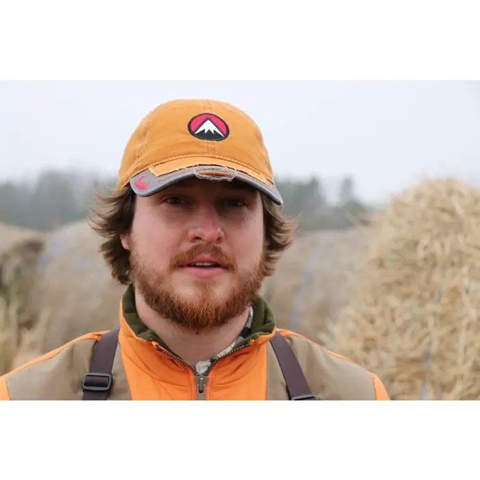 Man wearing Burris Mountain Hat