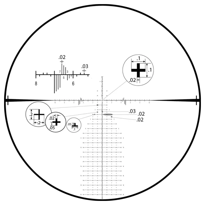 SCR 2 Subtensions Reticle