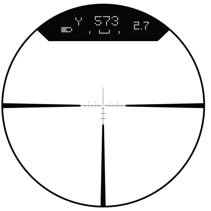 The Burris Wind MOA First Focal Plane Reticle with Heads up Display.