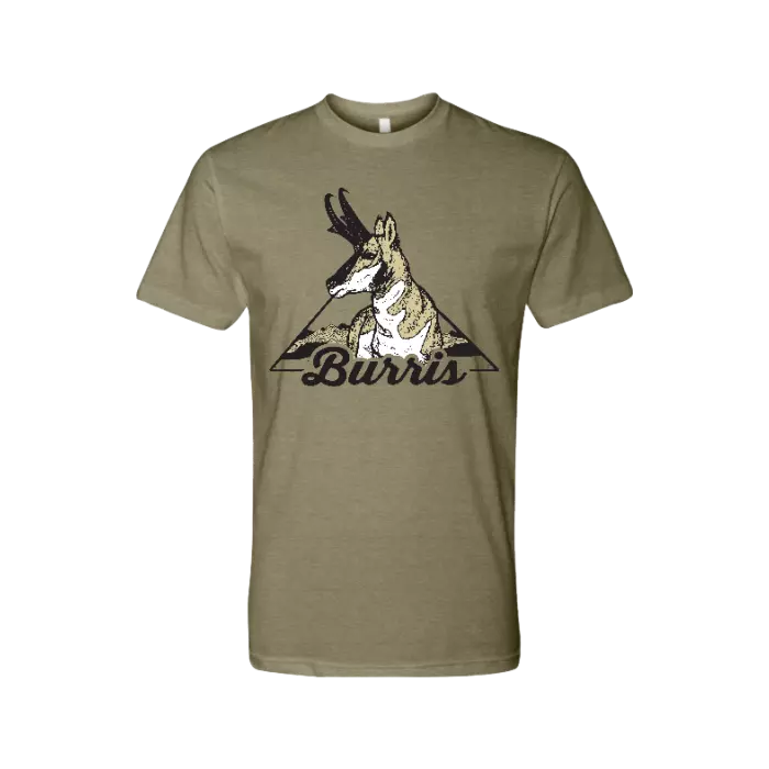 Burris Pronghorn Tee Front - Light Olive